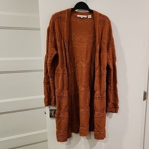 Eight Eight Eight Burnt Orange-Light Brown Knit Sweater